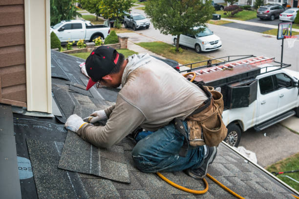 Professional Roofing technician working in Mona, UT